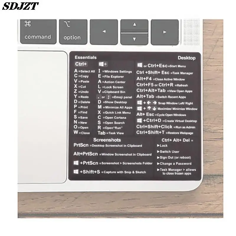 1PCS Windows PC Reference Keyboard Shortcut Sticker Adhesive for PC Laptop Desktop