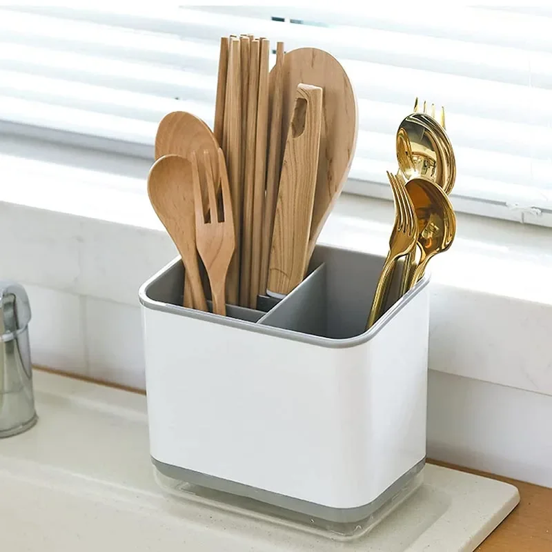 Cutlery Drain Rack Organizer Multi-functional Spoon Fork Chopstick Storage Holder Household Kitchen Tableware Storage Holder Box