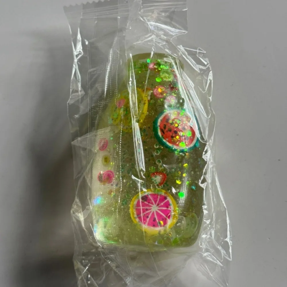 Creative Drifting Bottle Squishy Toy Super Soft Sequins Water Bottle Squeeze Toy TPR Anxiety Relief Realistic Bottle Pinch