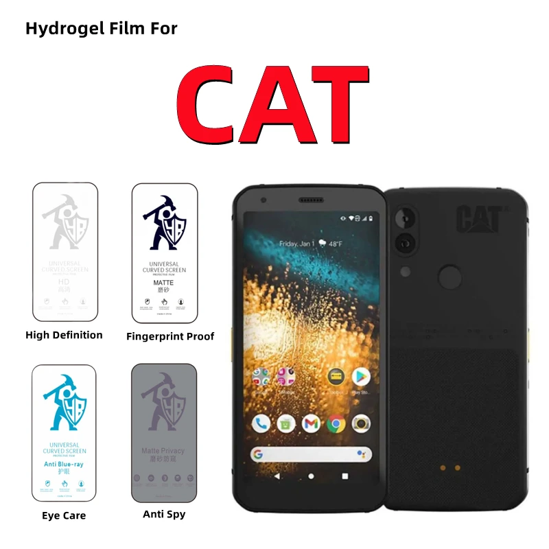 2pcs HD Hydrogel Film For CAT S62 Pro Matte Screen Protector For CAT S31 S40 S41 S42 S52 S53 S60 S61 S75 Eye Care Privacy Matte