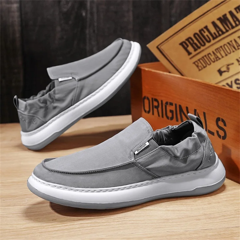 

Mens Sports Shoes Breathable Soft Lace Free Convenient Quick Wear Casual Shoes Elastic Cuffs Lightweight Trendy Walking Shoes