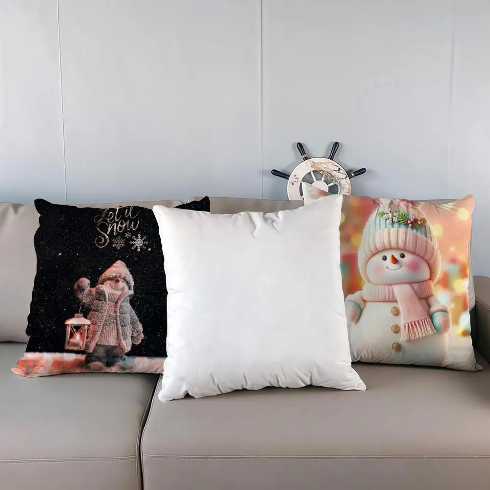 

Christmas Winter Snowman Pillow Case Multi sized car seat cushions, luxurious home office, sofa decorative pillowcases