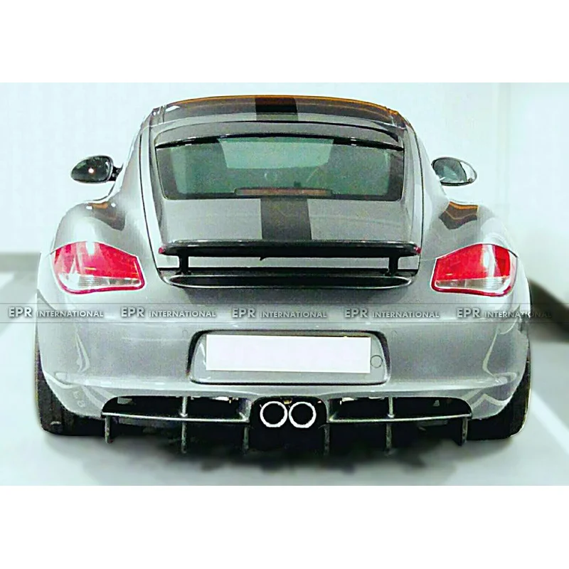 SAAR For Porsche Cayman 987.2 EPA Style Carbon Fiber Rear Lip Spoiler Base Plate