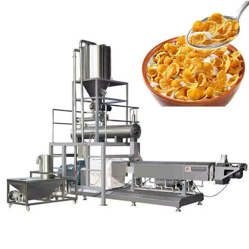 Professional High Capacity Stainless Steel Corn Flakes Maker Machine Cooking Equipment Snack Processing Machinery