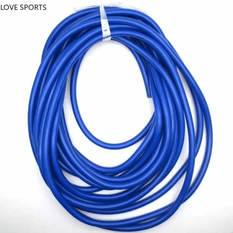 10M Diameter 8MM 10MM 14MM Solid Elastic Rubber (without hole) Blue Latex Yoga Rope Used For Sports Exercise and Fitness Gift