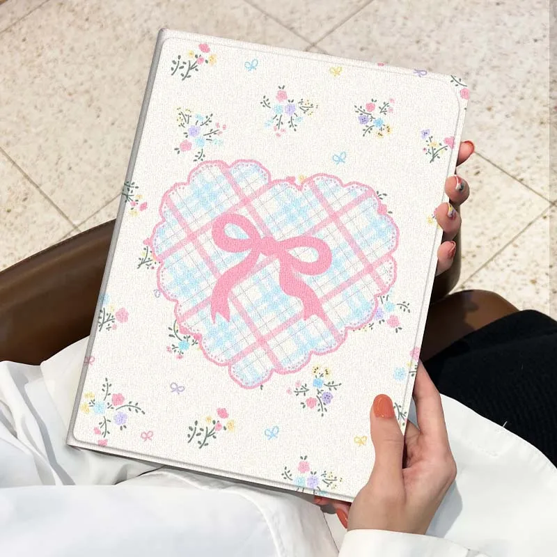 

Pink bow rabbit cute cartoon For Lenovo Pad Tab Legion Xiaoxin Y900 Y700 K10 M10 P11 3rd Pro GT Plus Gen Cover Tablet Case