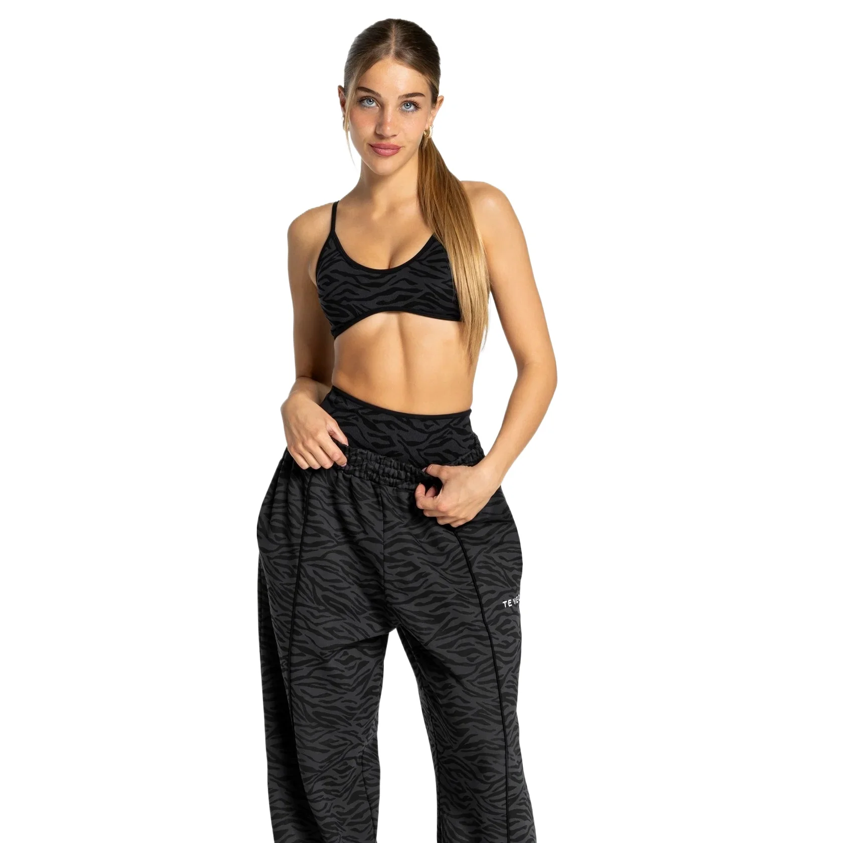 Women's Sports Bra Zebra Contrastline — Seamless