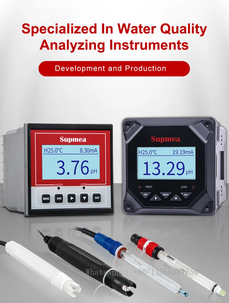 Industrial Ph Probe Glass Electrode Meter Controller One High Alarm, Low Alarm Regular On OEM