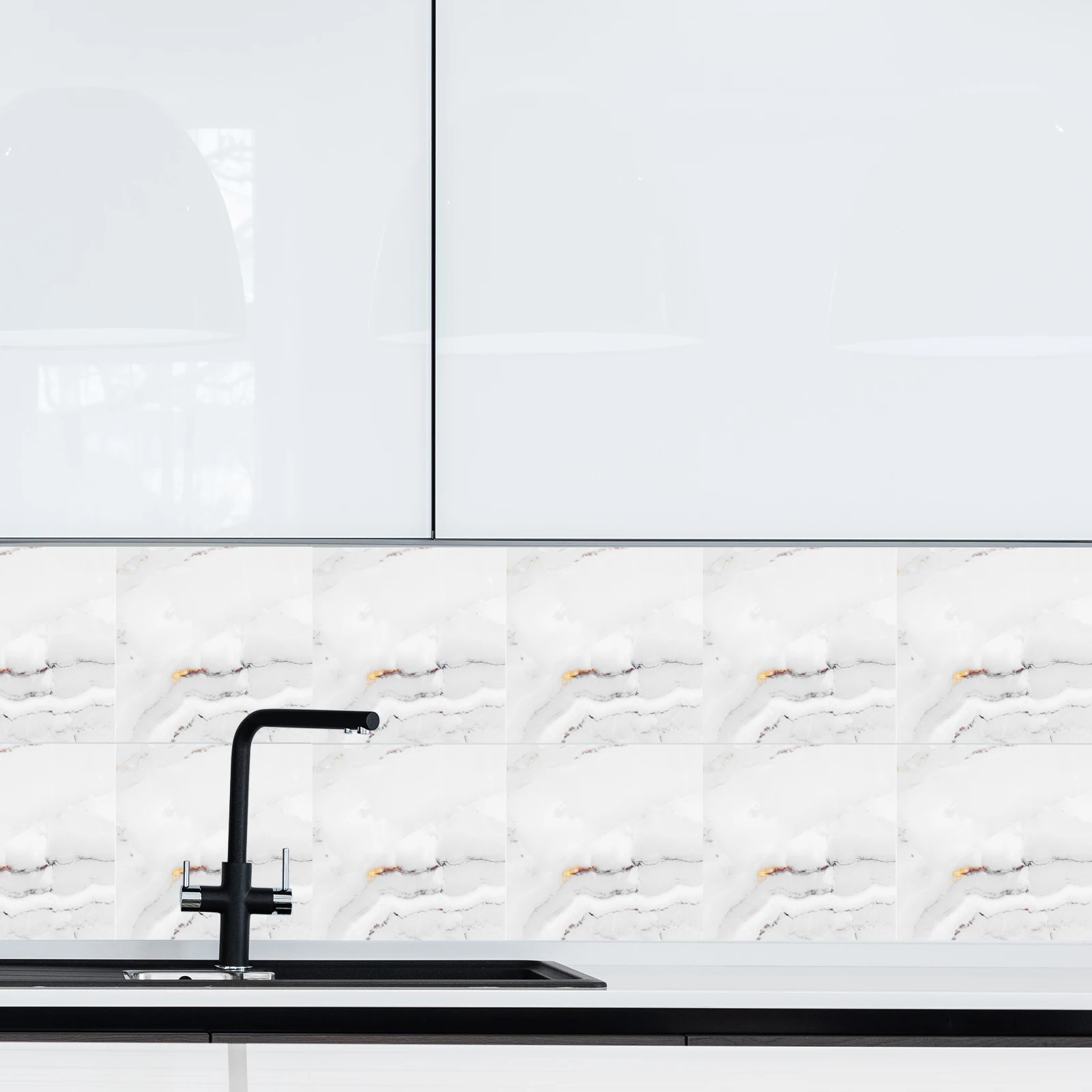 

10pcs Marble Tile Stickers Self-Adhesive Waterproof For Kitchen Bathroom Shower Backsplash Peel Stick Wall Tiles Decorative