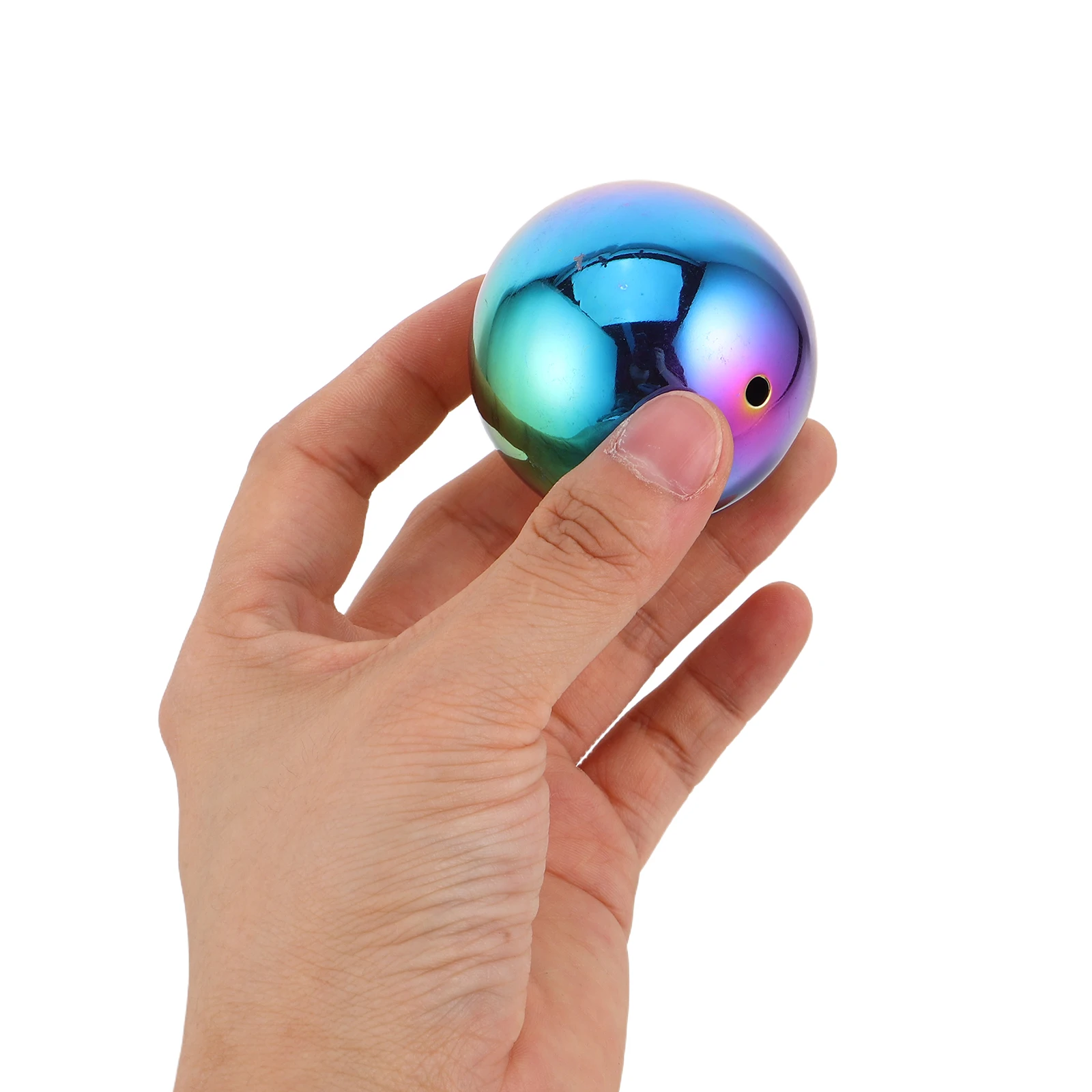 

2pcs Stainless Steel Gazing Balls Colorful Hollow Metal Spheres For Garden Lawn Decor Outdoor Indoor Christmas Mall Hanging