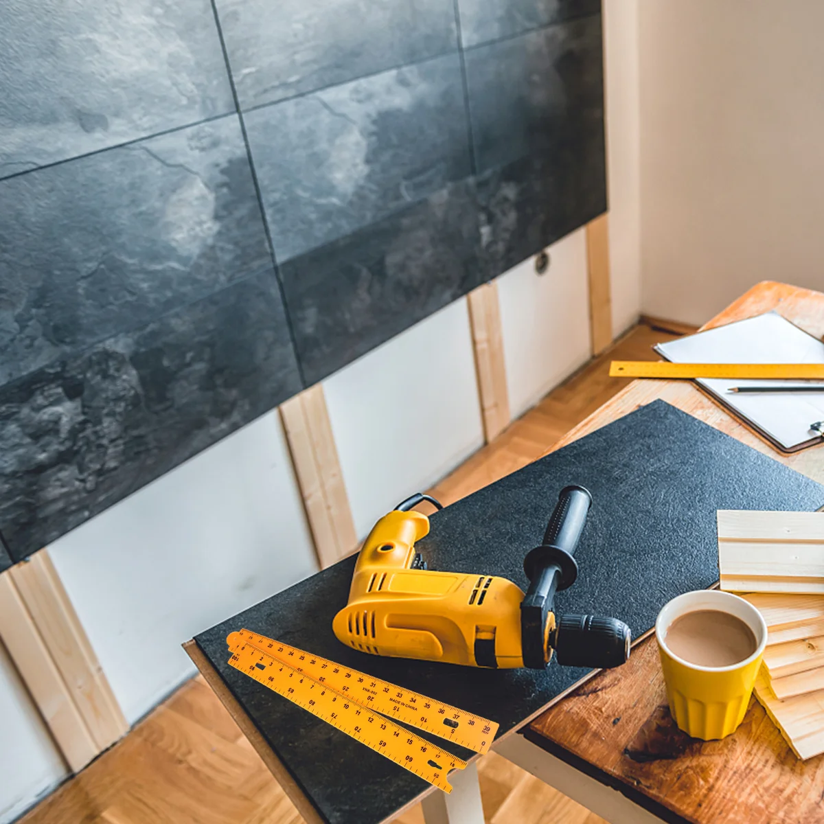 Teaching Meter Stick Safe Ruler Plastic Math Tool Desktop Adjustable Length Measuring Sectional for