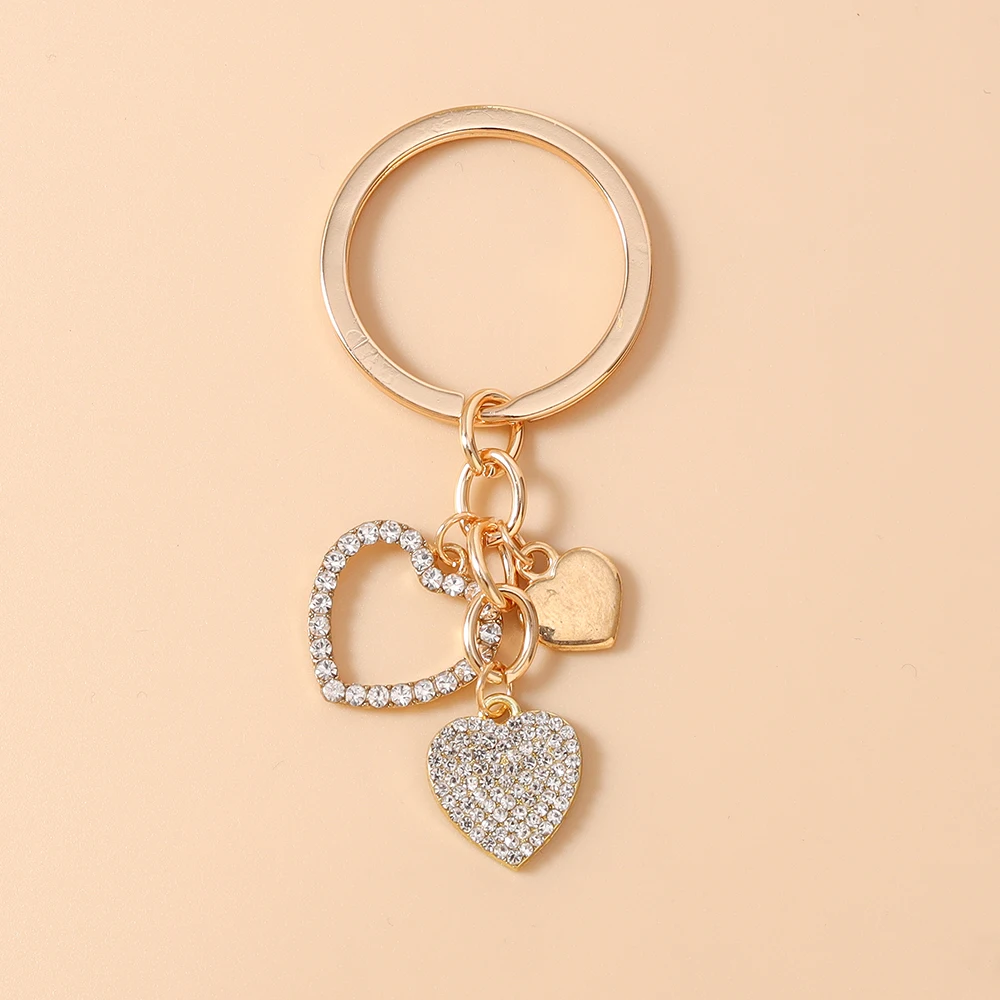 Aihua Fashion Herzförmiger Schlüsselanhänger für Frauen und Mädchen, Kristallherz-Schlüsselring, Handtaschenanhänger, DIY Handgemachter Schlüsselanhänger, Geschenke – Detail 8