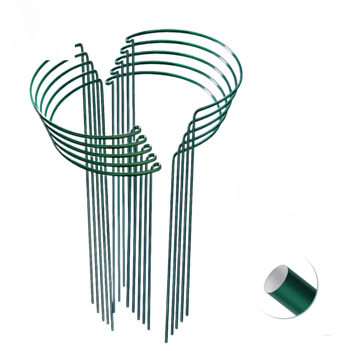 10 Pack Heavy-Duty Peony Support Stakes,Dia.=4.5mm 50cm Height Metal Plant Cages- Ideal for Peonies, Tomatoes, Hydrangeas, Roses