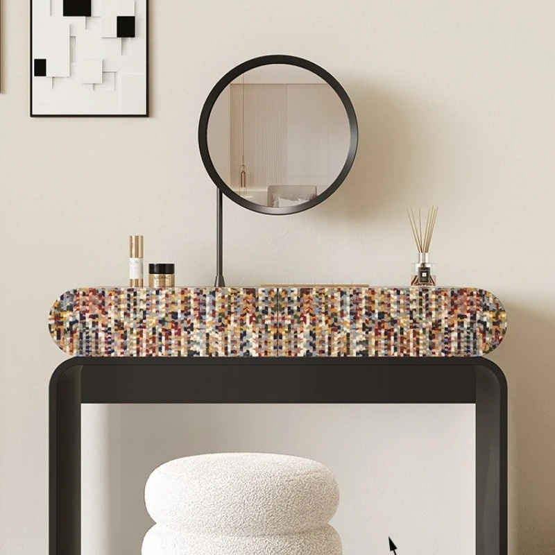 

Minimalist designer dresser storage integrated bedroom modern minimalist rainbow creative makeup table high sense