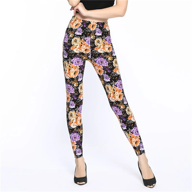 DOIAESKV-Leggings con estampado para mujer, pantalones elásticos, calentador de piernas colorido, informal, Sexy, a la moda, novedad