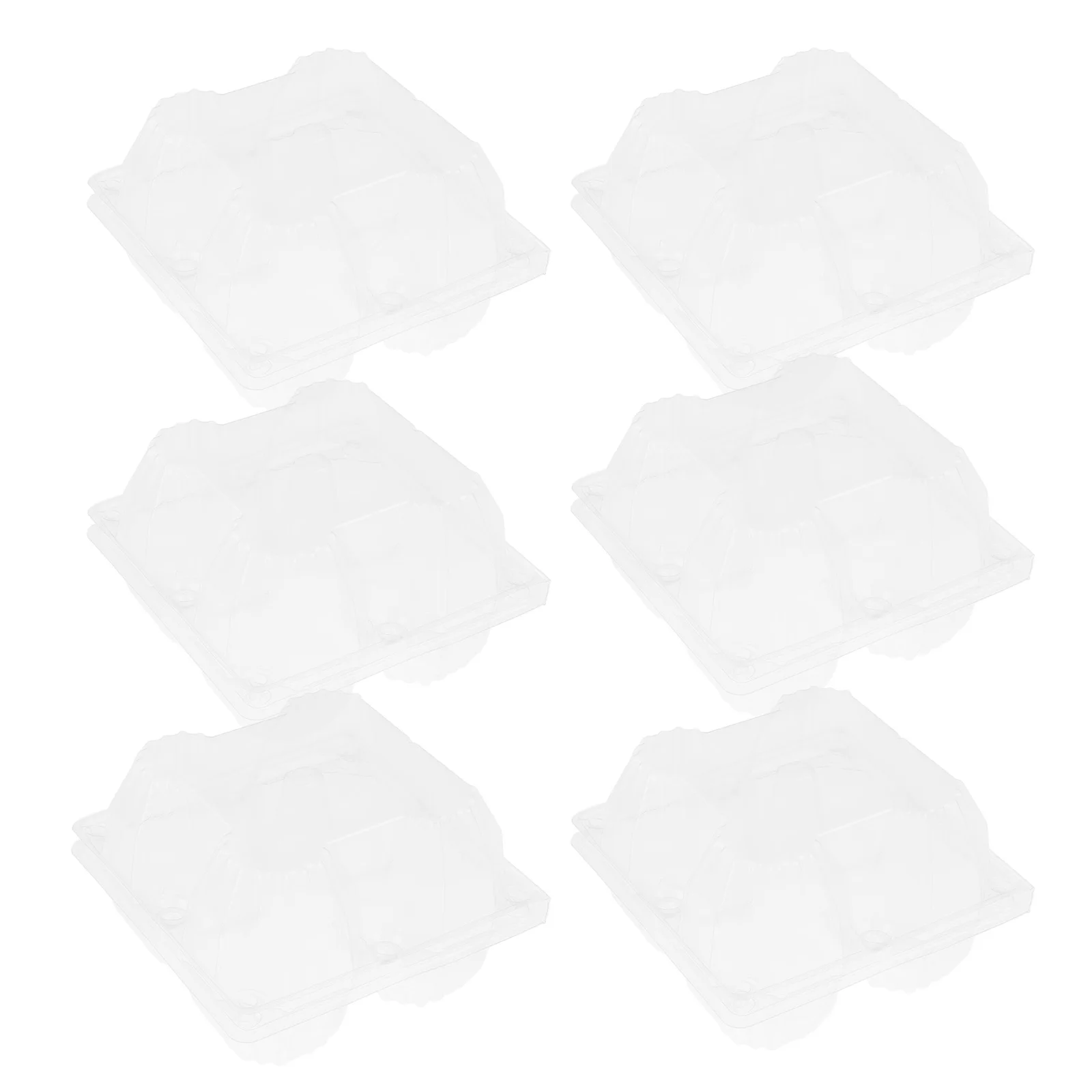 

6pcs Goose Egg Packaging Boxes Clear PVC Large Reusable Holders Camping Fridge Egg Cartons Bulk Plastic Storage Containers
