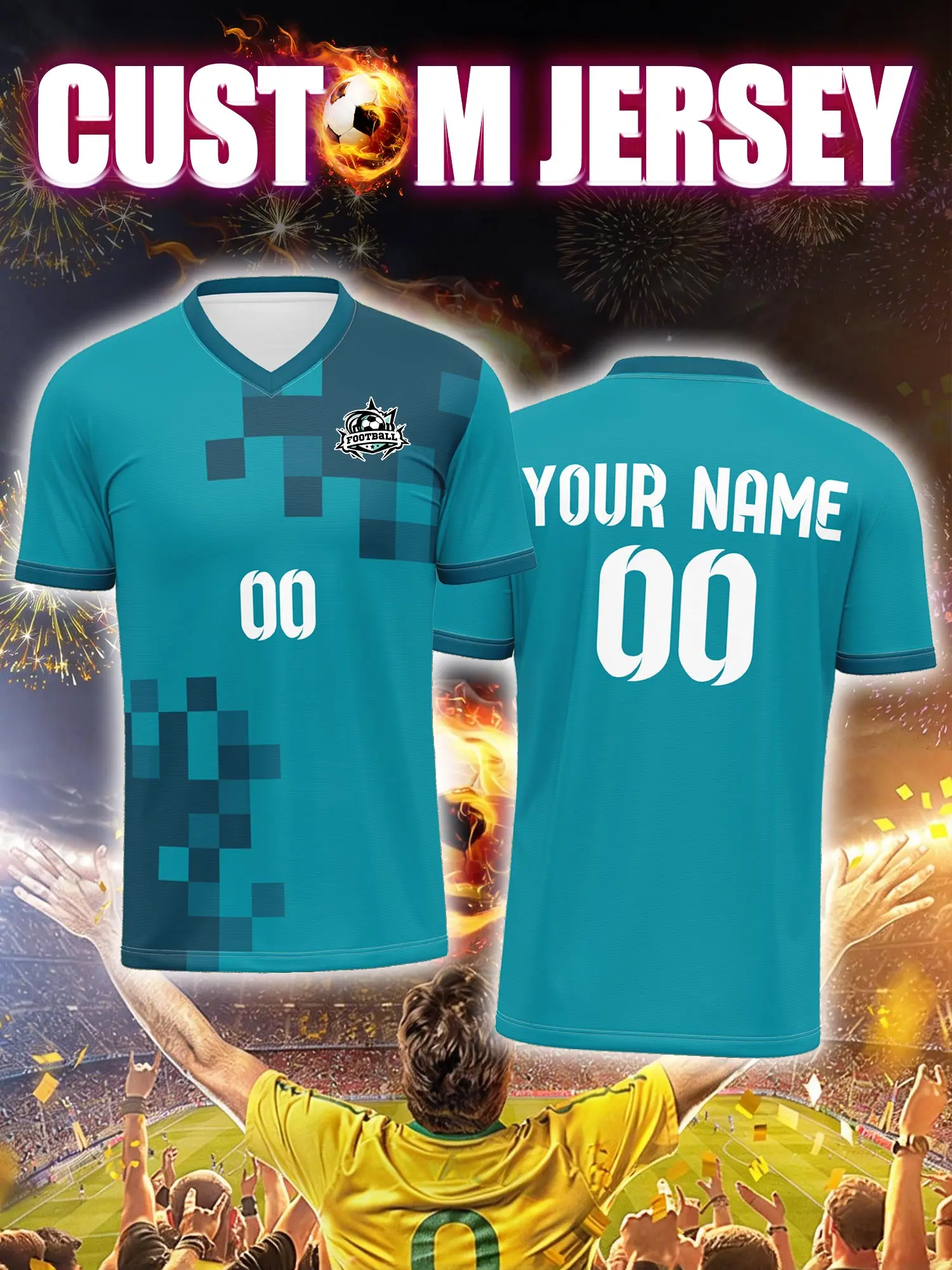 

Футболка для футбола с индивидуальным изображением, номером и именем, классическая ретро-футболка в винтажном стиле