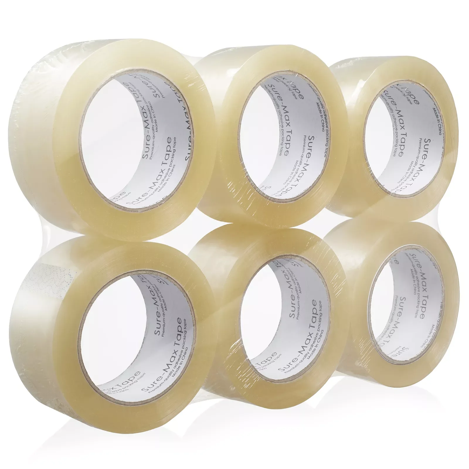 6 Rolls Carton Sealing Clear Packing Tape Box Shipping - 2 mil 2