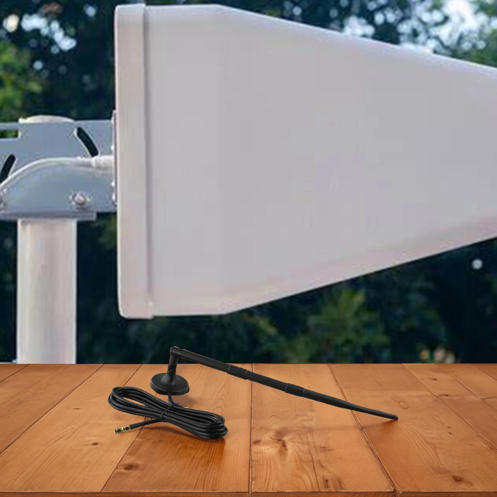 실내 사용 핫스팟 광부 설치 5.8dBi 실내 안테나 ABS 소재 구리 소재 헤비 듀티 마그네틱 베이스 저손실 케이블