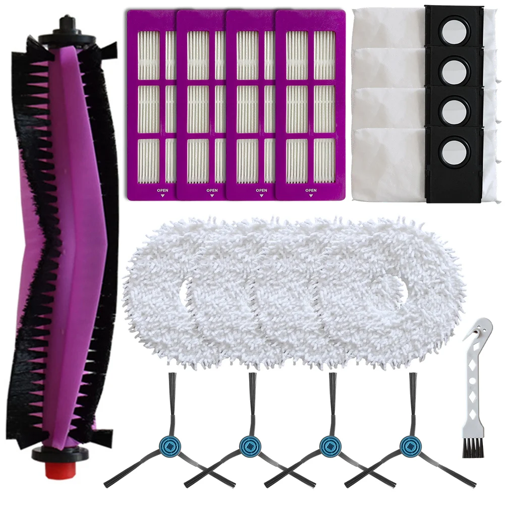 Sweeping Solution Bundle Featuring Main Side Brushes Filters Mop Cloths & Dust Bags Compatible With For Eureka J15 Pro/Ultra
