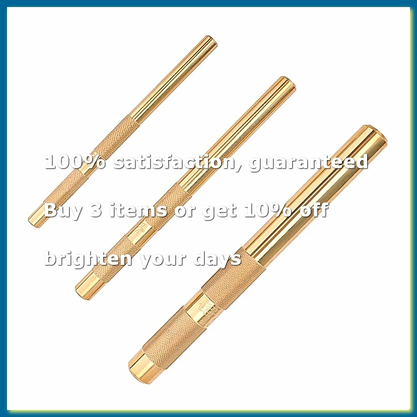 Brass Drift Punch Set 3-Piece 3/4 1/2 3/8 Inch Brass Punches 25075 25076 25077