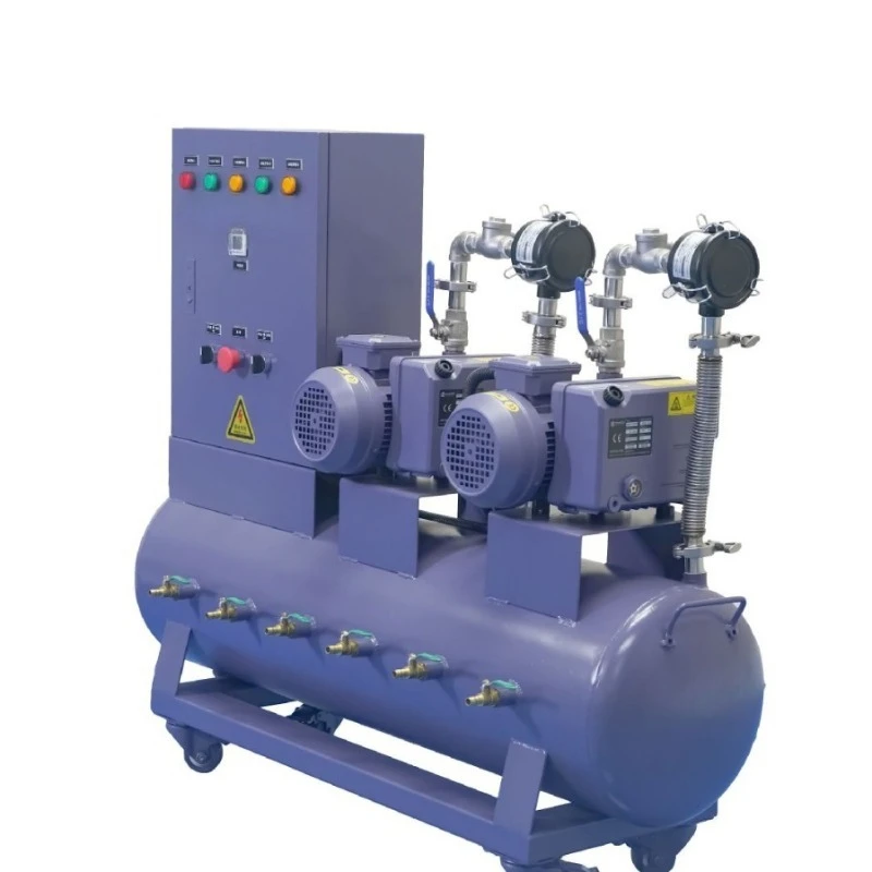 

Single-stage rotary vane double-pump with gas storage tank vacuum system unit Movable station with vacuum gauge vacuum unit