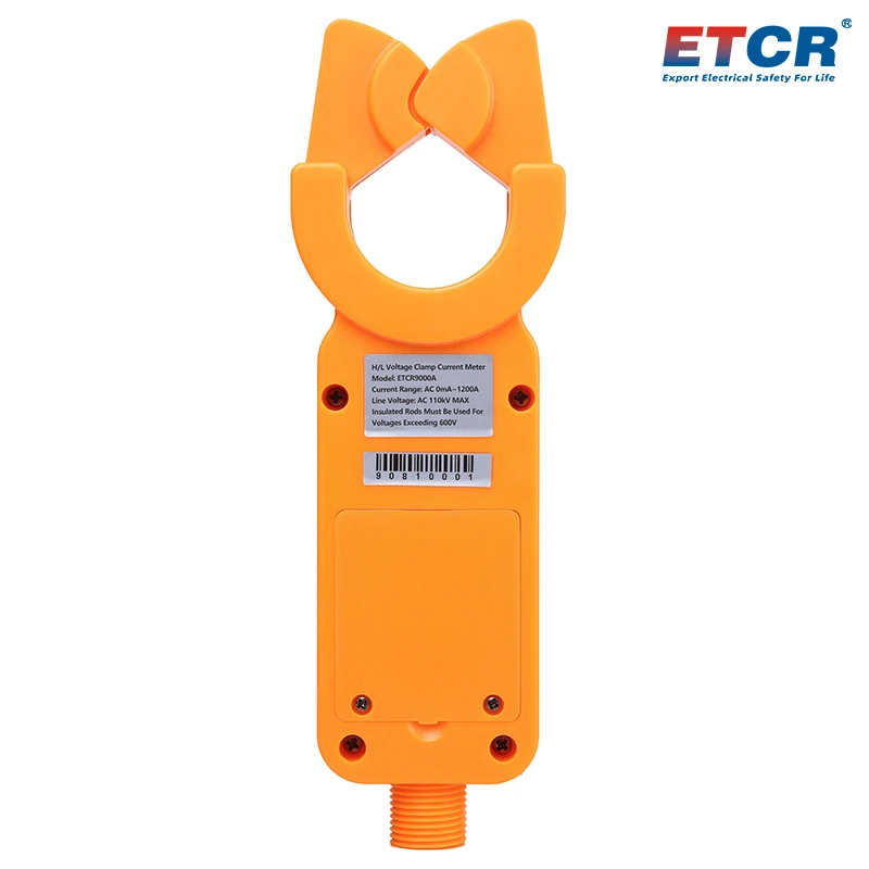 ETCR9000A Bluetooth H/L Voltage Clamp Current Meter AC 0mA~1200A 10M Distance Peak Hold Function Resolution 1mA Overflow Display