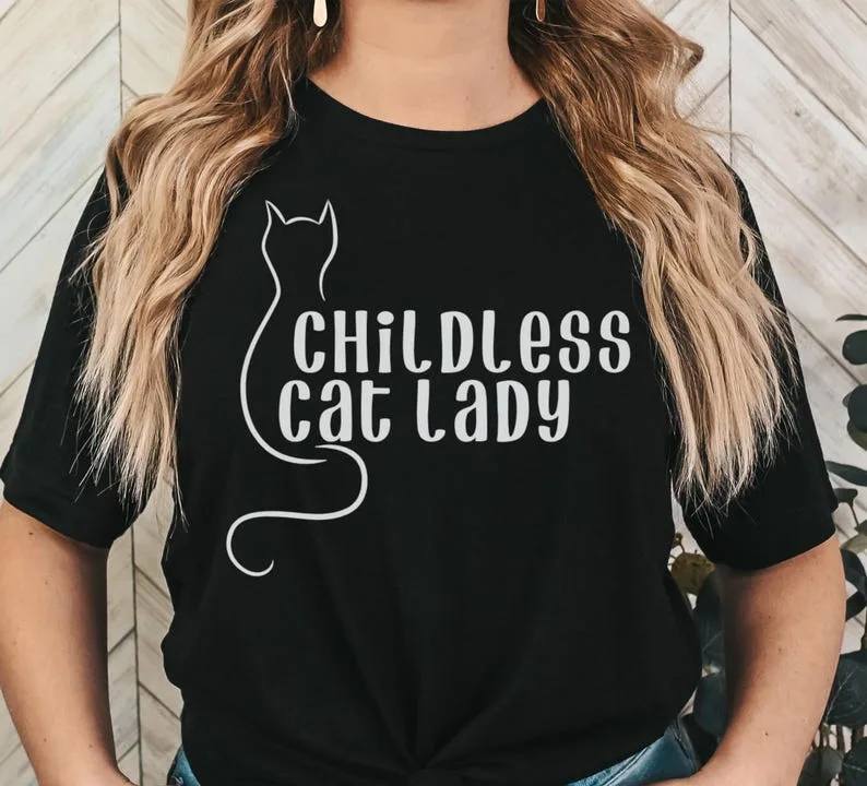 Childless Cat Lady Tshirt, 2024 Election Political Shirt, Proud Childless Cat La