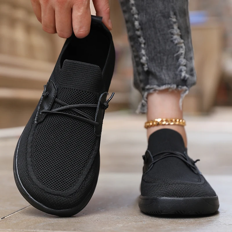 Chaussures de marche à un pied pour hommes, chaussures de course antidérapantes à pied large, chaussures de Fitness respirantes, légères, de sport, de Tennis