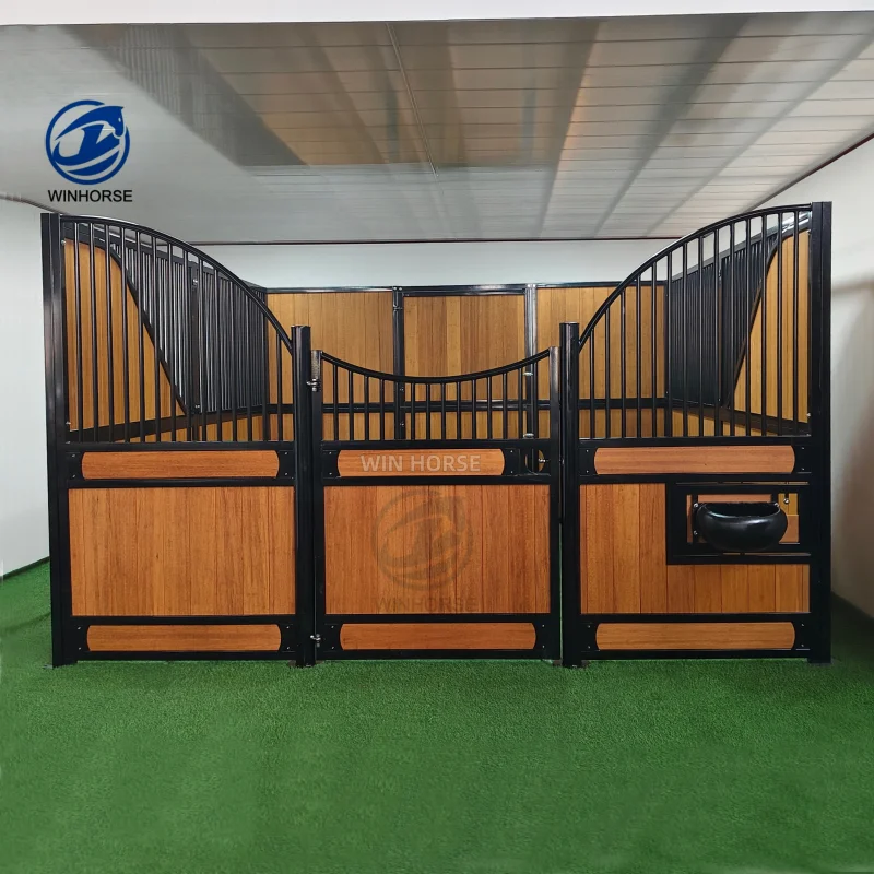 Premium Heavy Duty Horse Stall System Custom Design Galvanized Metal Bamboo Long Service Life for Horse Barn Construction