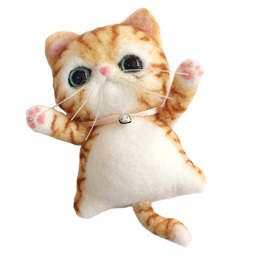 

Wool Felt Craft Kit DIY Felting Kits Needle H made Toy Cat Wool Felt Kit DIY Accessories H made Needlecraft Material Package