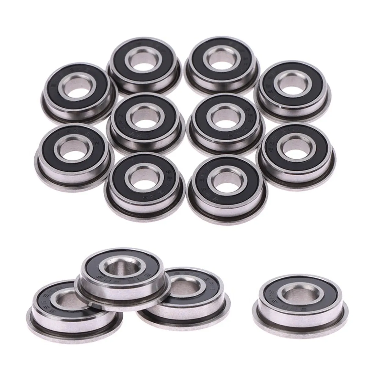 10PCS High Quality F695-2RS Stainless Steel Bearing Flanged Miniature Deep Groove Ball Bearings F695 RS Ball Bearings