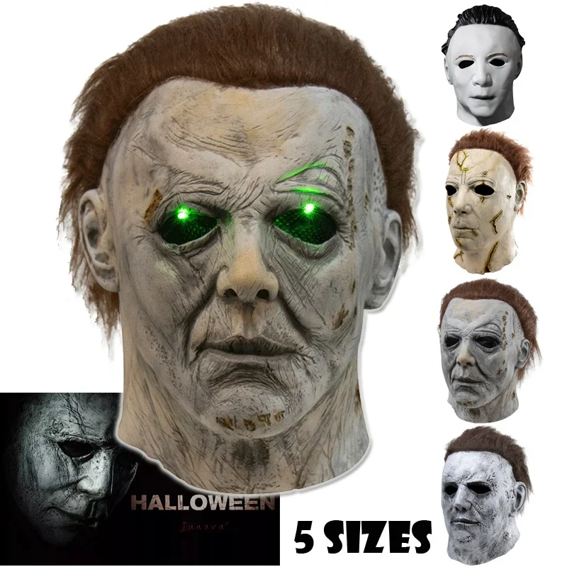 High Quality Mask Halloween Horror Movie Michael Myers Cosplay Adult Latex Full Face Helmet Party Props(5 size to choice)