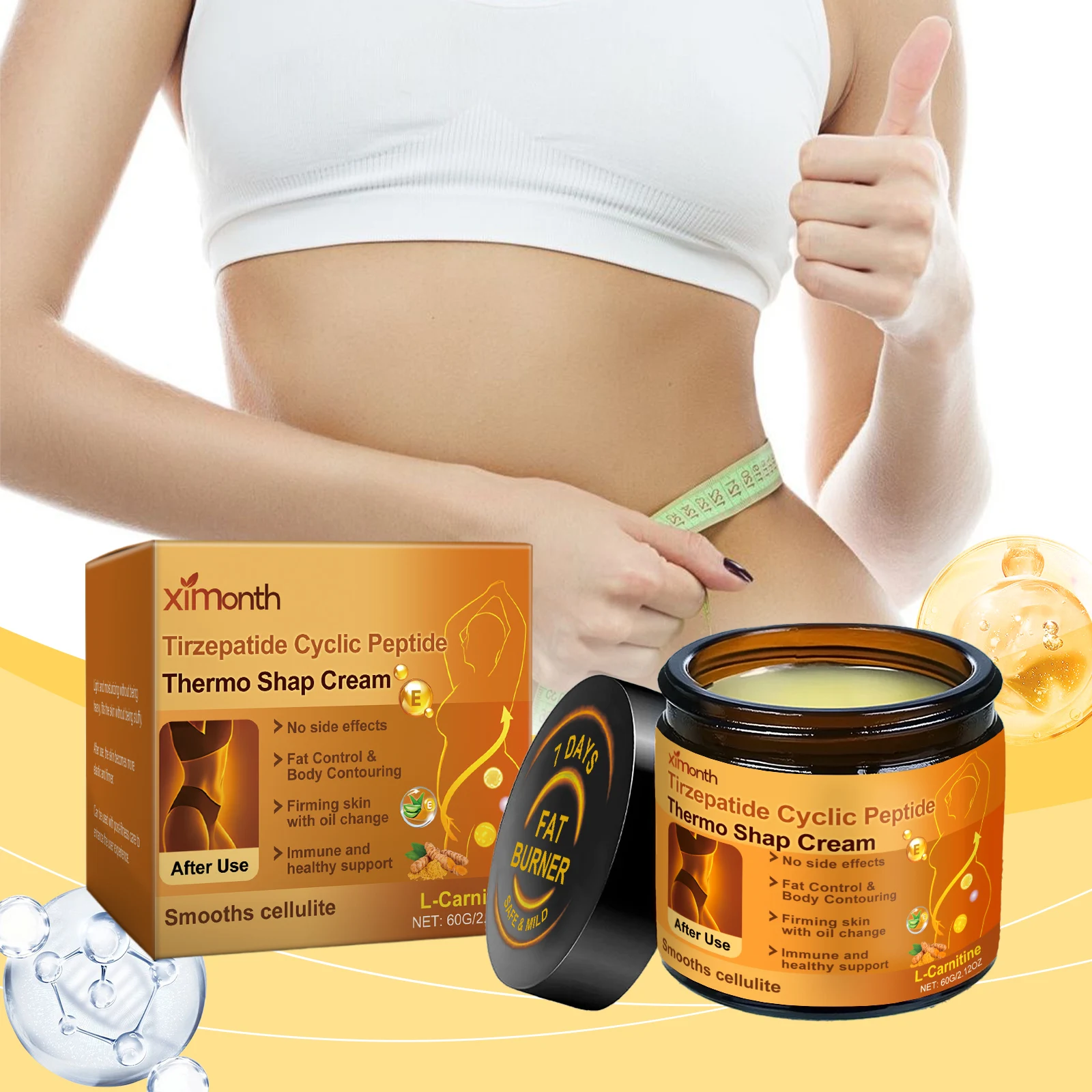 Crema quemadora de grasa anticelulítica reafirmante vientre pierna cuerpo pérdida de peso Fitness moldeador hidratante nutritivo masaje crema adelgazante