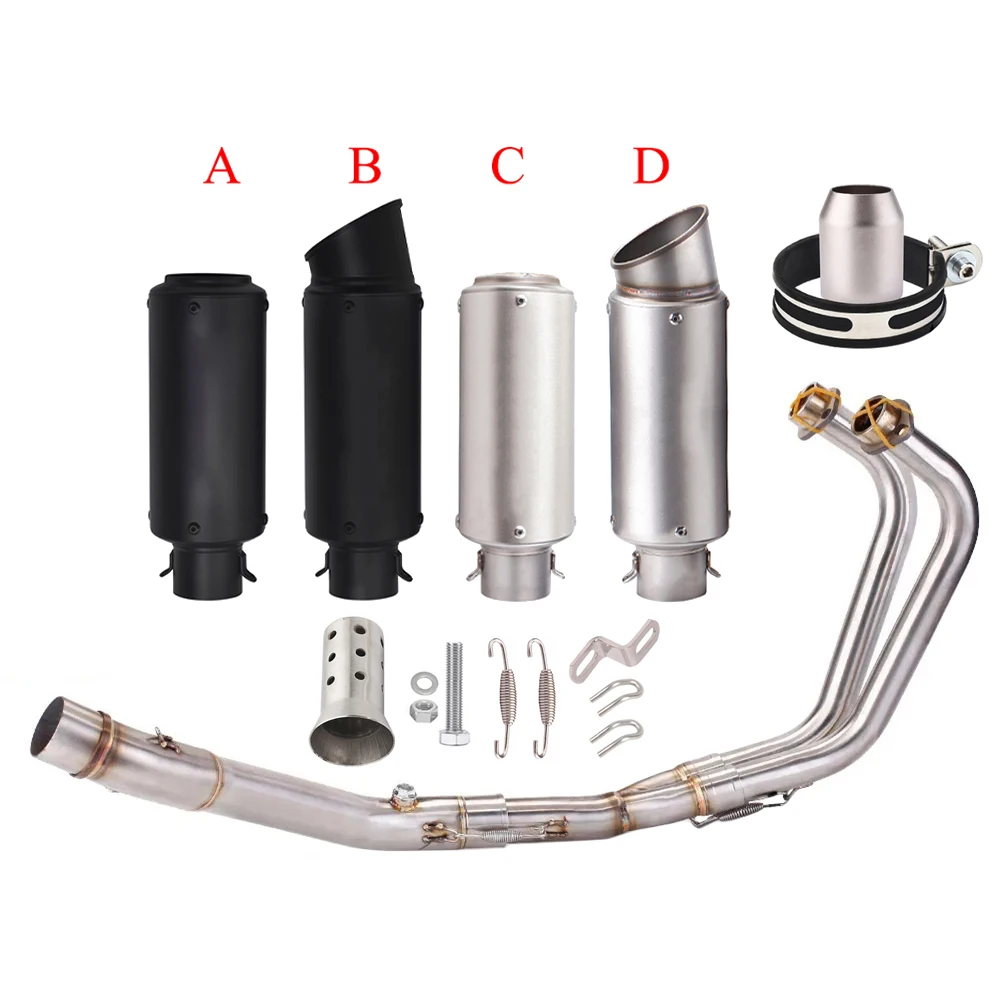 

Slip-On Exhaust Muffler Mid Link Pipe Kit for Yamaha MT03 YZFR3 R25 2015-2021 Motorcycle Modified Exhaust System