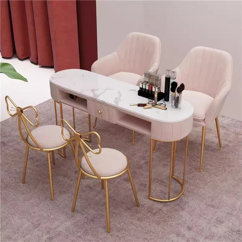Elegant And Subtle Manicure Nail Table Trendy Classic Premium Ornate Manicure Nail Table Bright Aesthetic Mesa Salon Furniture