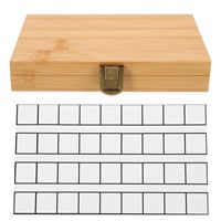 Watercolor Paint Box 36 Compartments Bamboo Wood Color Mixing Tray for Artists Students Outdoor Solid Pigment Case Supplies