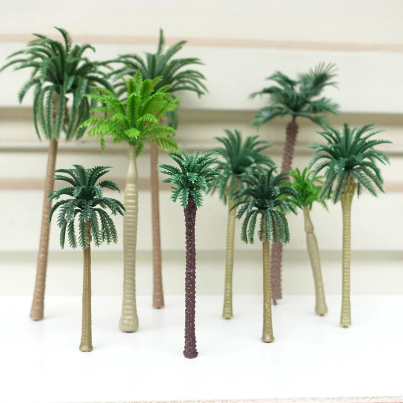 Mixed Ho Scale Model Palm Tree Artificial Coconut Landscape Train Railway Beach Seaside Diy Layout Scenery Dioramas