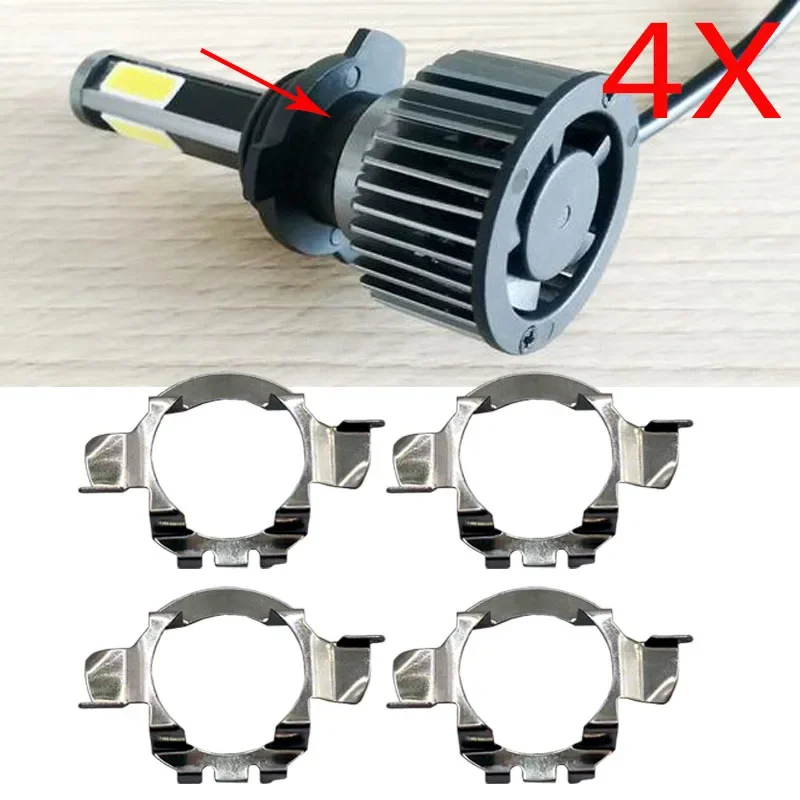 4x H7 Led Headlight Bulb Base Holder Adapter Socket Retainer For BMW 5 Series E60 E61 X5