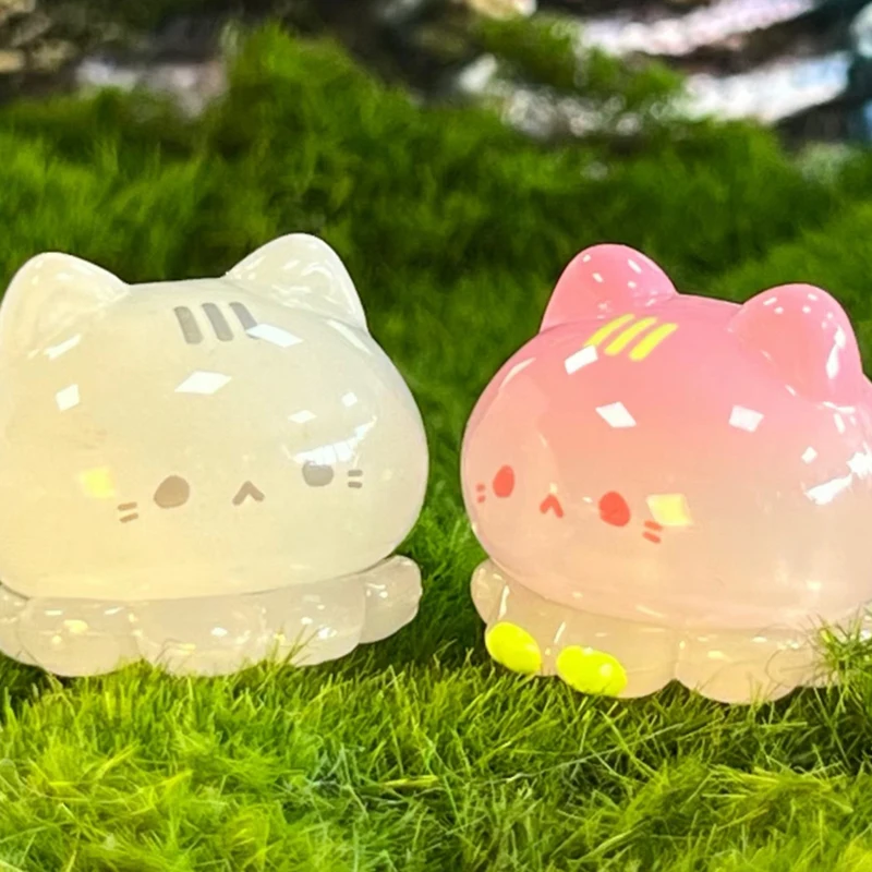 Daydream About Taking An Octopus Meow Meow Pill Series Anime Original Figure Collection Model Desktop Ornaments Doll Toys