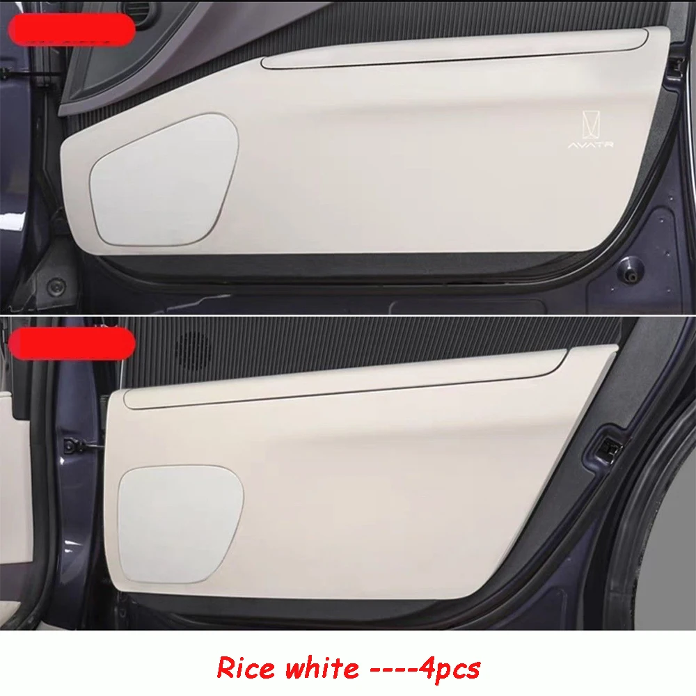 

For Changan AVATR 12 2023-2024 Accessories Leather Garnish Car Door Anti-kick Pad Dust-proof Audio Speaker Decor Sticker Cover