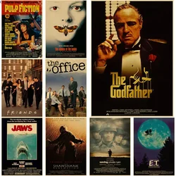 Hot Classic Movie Posters The Office Friends TV Kraft Paper Prints Godfather Vintage Home Room Decor Estetyczna sztuka Malarstwo ścienne