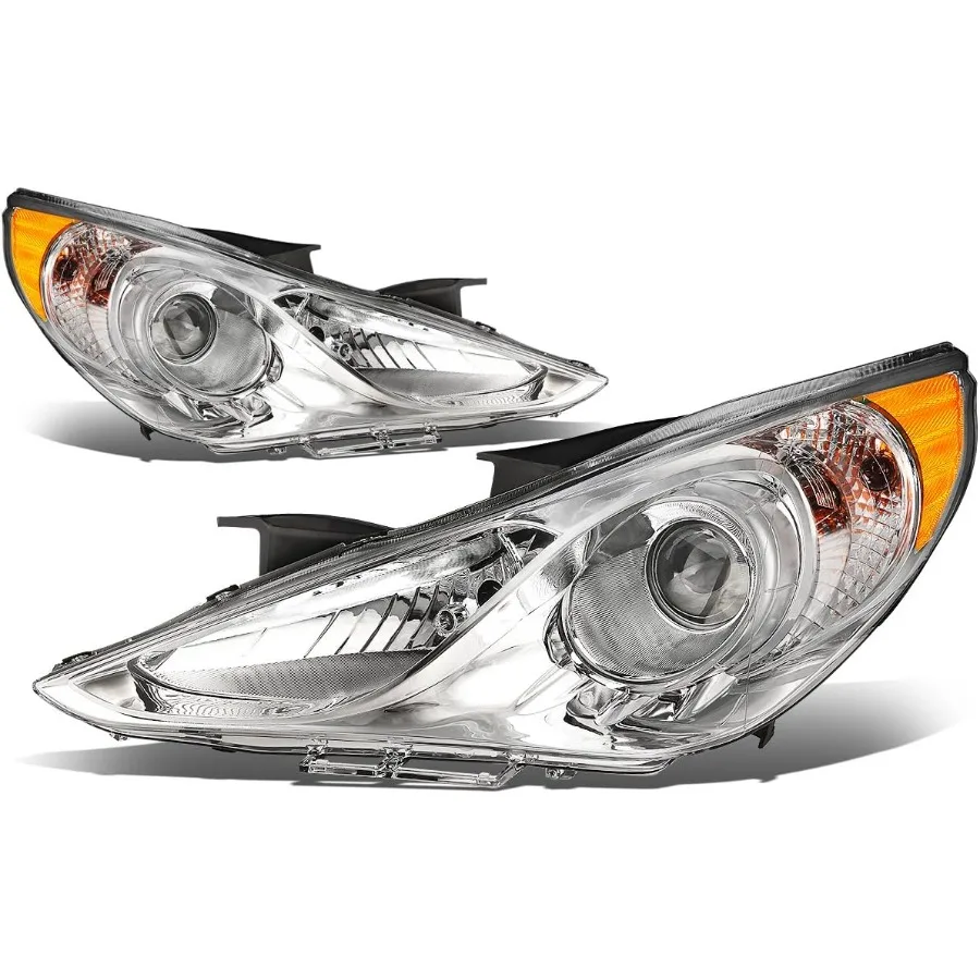 

Projector Headlight Assembly Compatible with 2011 2012 2013 2014 Sonata Excludes Hybrid Headlamps Replacement Driver and Passen
