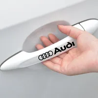 4Pcs Car Door Handle 3D Stickers Tire Rear View Mirror Decals For Audi C7 C6 C5 B5 B6 B7 B8 B9 D3 Q3 Q5 Q7 TT A1 A3 A4 A5 A6 A7