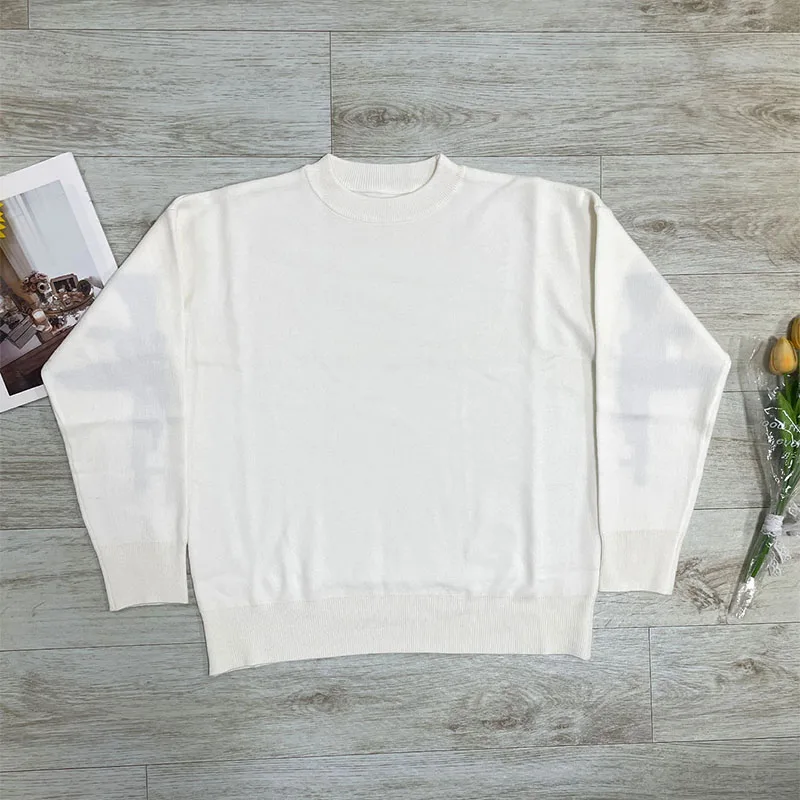 

Женский повседневный пуловер в рубчик с вязаным узором, свободный свитер с круглым вырезом и длинными рукавами, осень 2024, модная женская повседневная уличная верхняя одежда