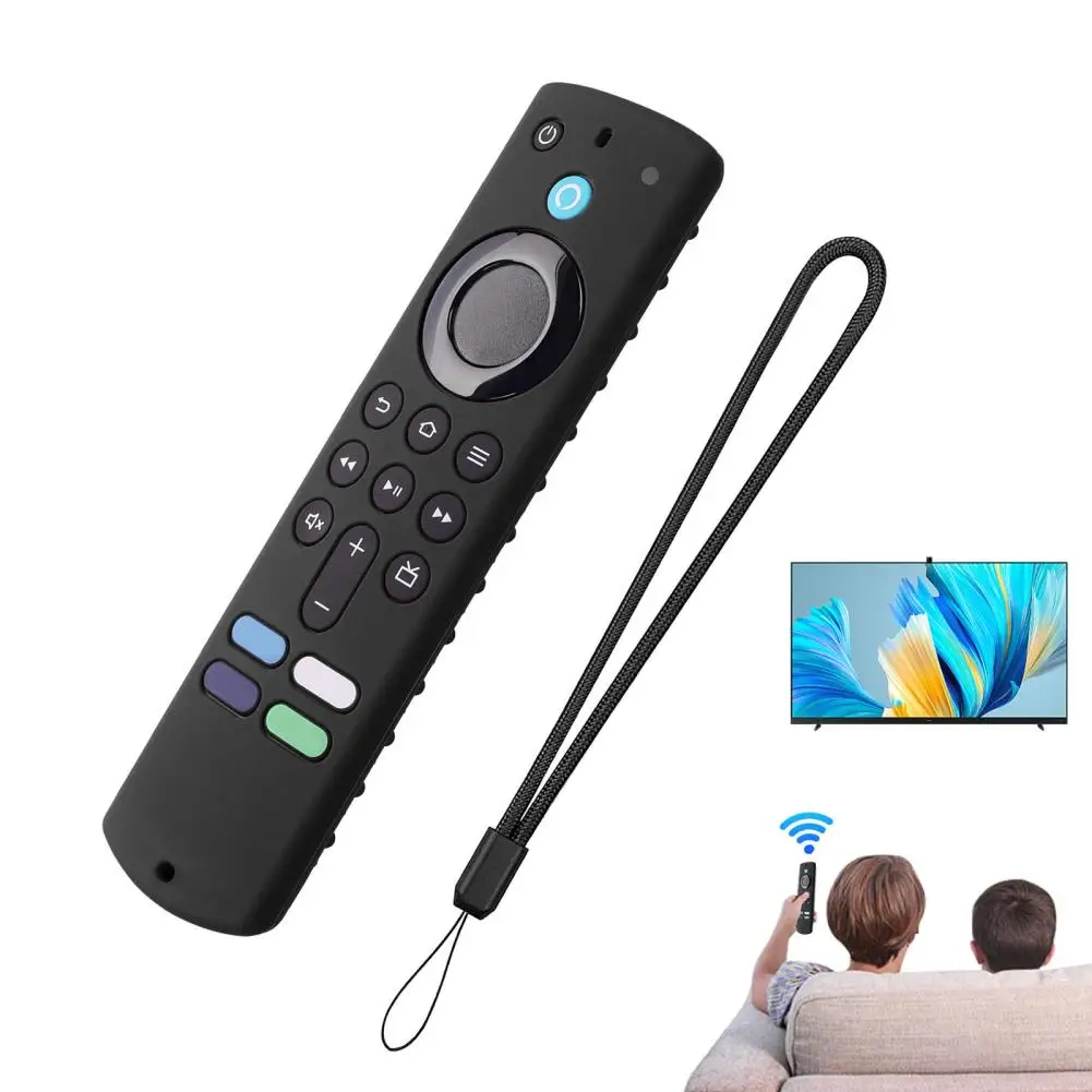 Casing pelindung jarak jauh silikon lengan pelindung kulit menyala dalam gelap kompatibel untuk semua baru Amazon Fire TV stik 4K 2023 Remote