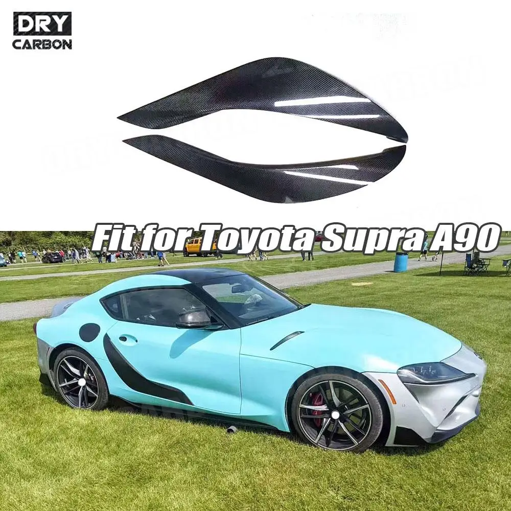 

Carbon Fiber Rear Bumper Side Splitters FRP Unpainted Black Flaps Apron Accessories for Toyota Supra A90 Coupe 2019 2020