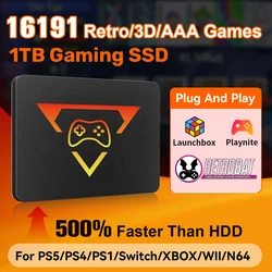 Playzone 1TB Gaming SSD With 16191 Games 3 System In 1 Game SSD Emulators For PS5/PS4/Switch/XBOX/WII/N64 For Windows PC/Laptop