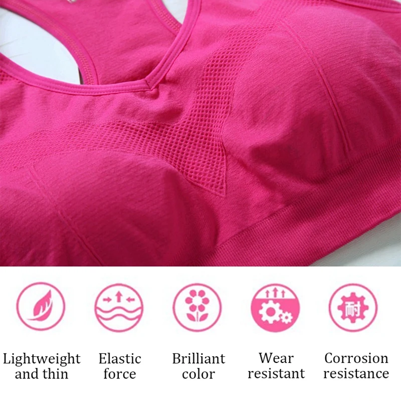 Damski biustonosz sportowy Top Push Up Fitness Joga Biustonosz Bielizna Sportowe topy dla kobiet Oddychajฤ
ca kamizelka do biegania Gym Wear Joga Top