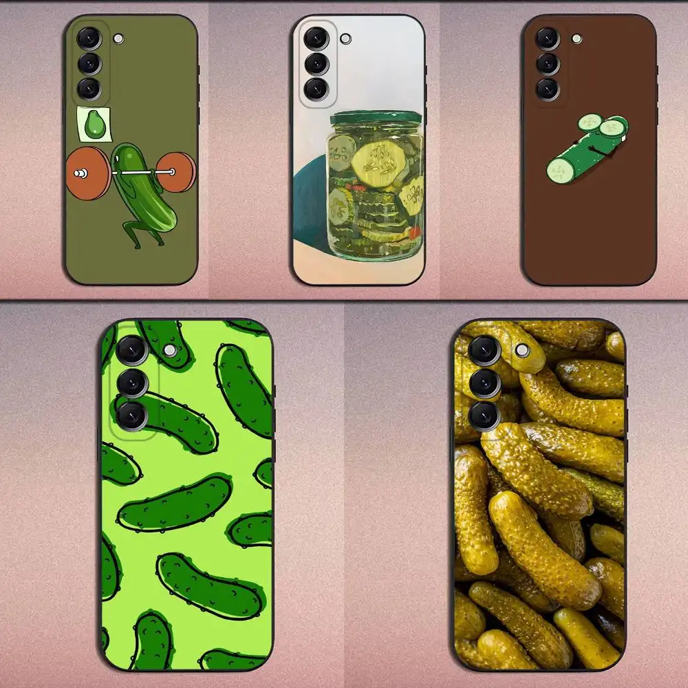 

Pickles Food Cucumber Phone Case For Samsung Galaxy A20,A21s,A22,A31,A32,A52,A53,A72,73,A80 Soft Black Cover